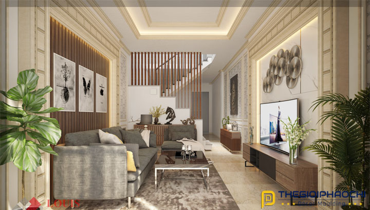 mẫu thi công phào chỉ trần nhà đẹp
